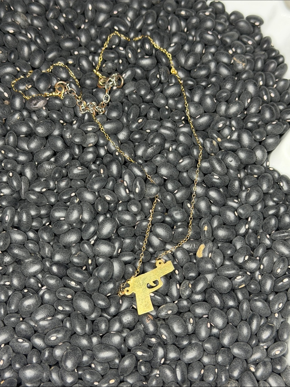 Gold Gun Pendant Necklace - Women's Fashion Jewelry